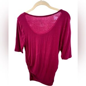 Sonoma Maternity shirt size medium burgundy color three quarter length sleeves
